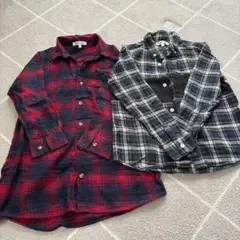 GLOBAL WORK チェックシャツ 2点セット L XL