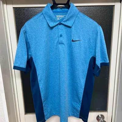 NIKE GOLF ポロシャツ メンズ M ブルー ナイキゴルフ