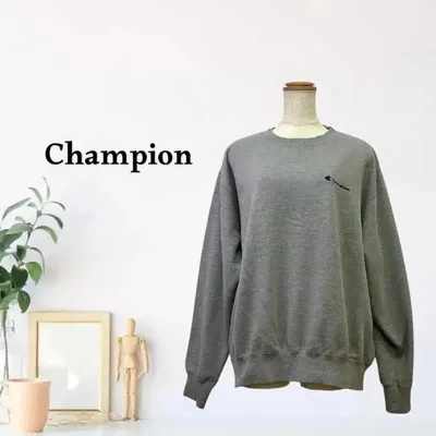 zG1848【XL】Champion トレーナー クルーネック 刺繍 ロゴ 長袖