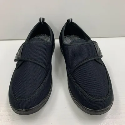 新品★メンズ★25.0cm★幅広 軽量 屈曲 リハビリシューズ 黒 136