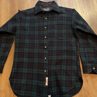 70s PENDLETON ウールシャツ USA製 ブラックウォッチ ネルシャツ