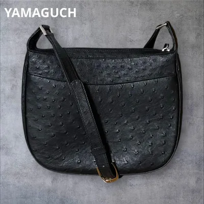 (美品)YAMAGUCH オーストリッチレザー ショルダーバッグ