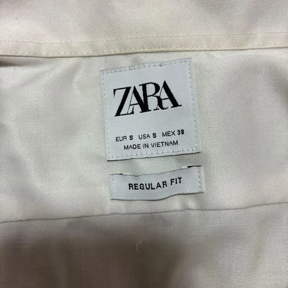 ZARA メンズ 長袖シャツ ホワイト