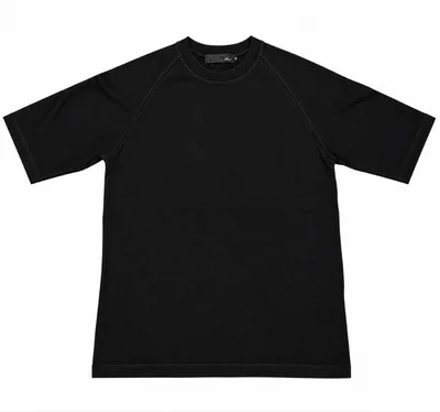Magine マージン 日本製 ラグラン 半袖Tシャツ L 黒 ヘビーコットン