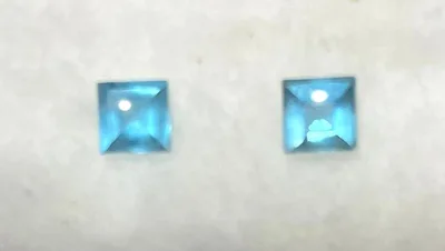 天然石ブルートパ-ズ、ルース 2点セット ハンドメイド素材 No.520