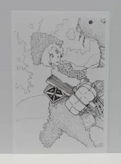 オリジナルイラスト ポストカード 砂漠 ハンドメイド アナログ インテリア 絵