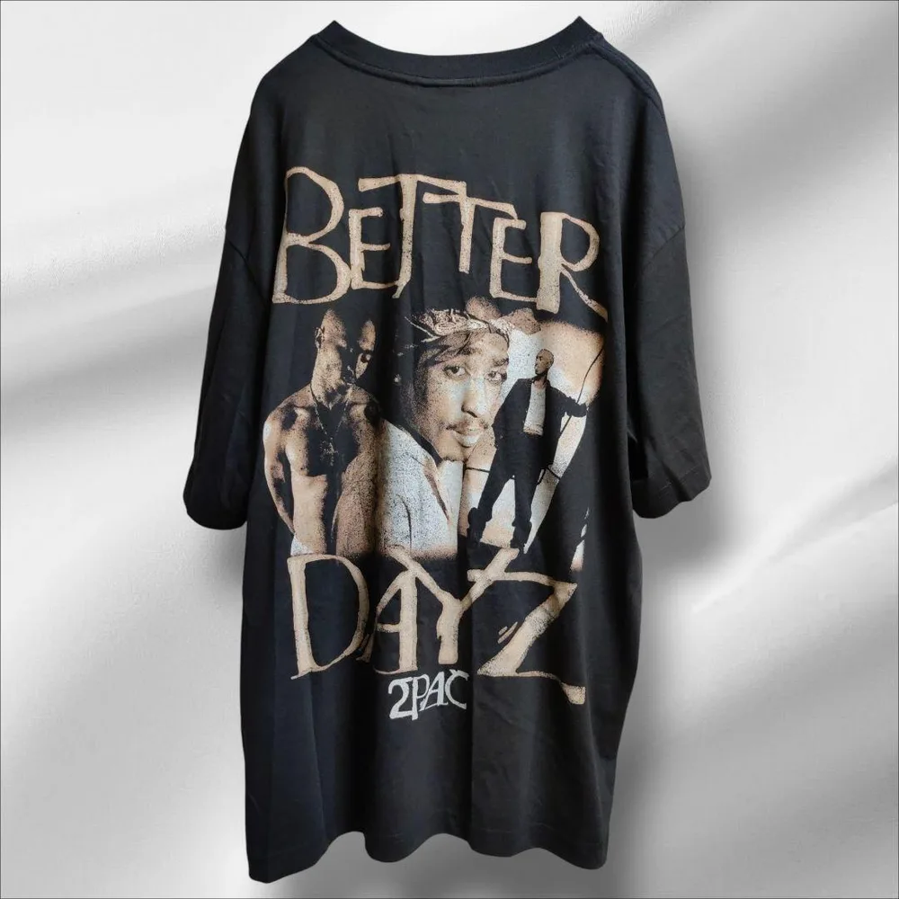 H&M 2PAC プリントTシャツ ブラック XL アメリカ購入 新品