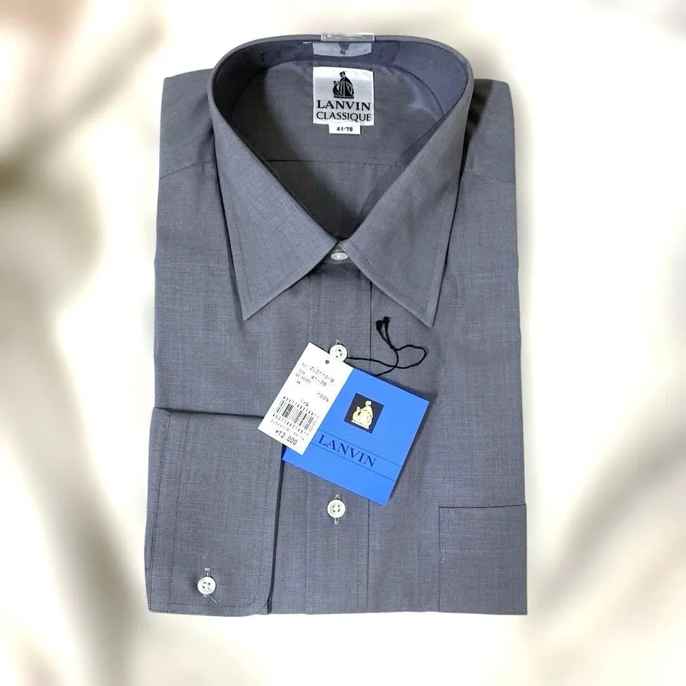 LANVIN CLASSIQUE ワイシャツ グレー 41-78