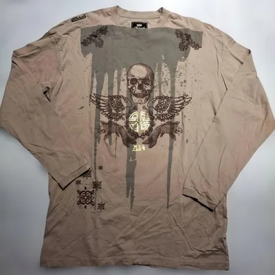 00s アカデミクス akademiks 長袖Tシャツ スカル 鯉 Y2K
