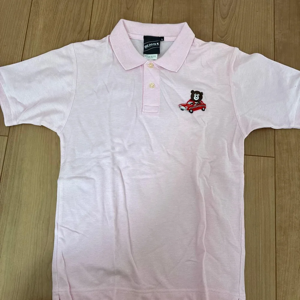 BEAMS T ポロシャツ ピンク S