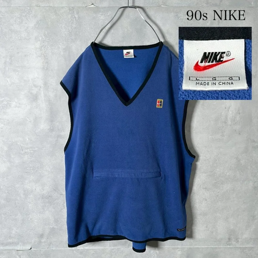 90s NIKE フリースベスト カンガルーポケット PM183