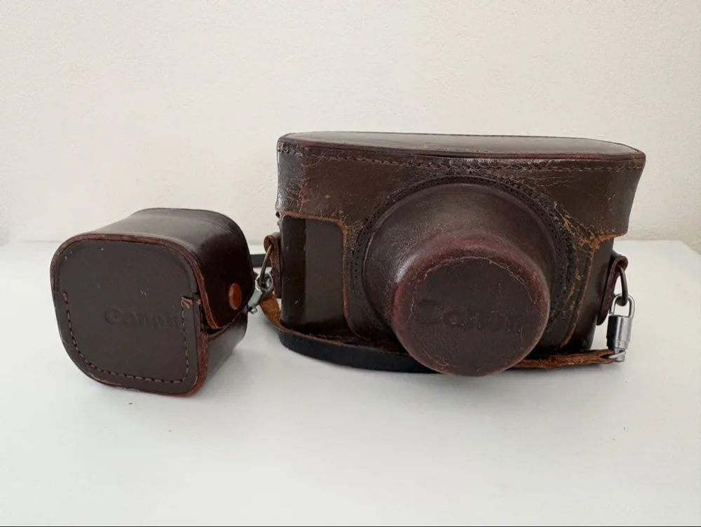 ★レトロ★Canon キャノン フィルムカメラ レンジファインダー 革ケース付き