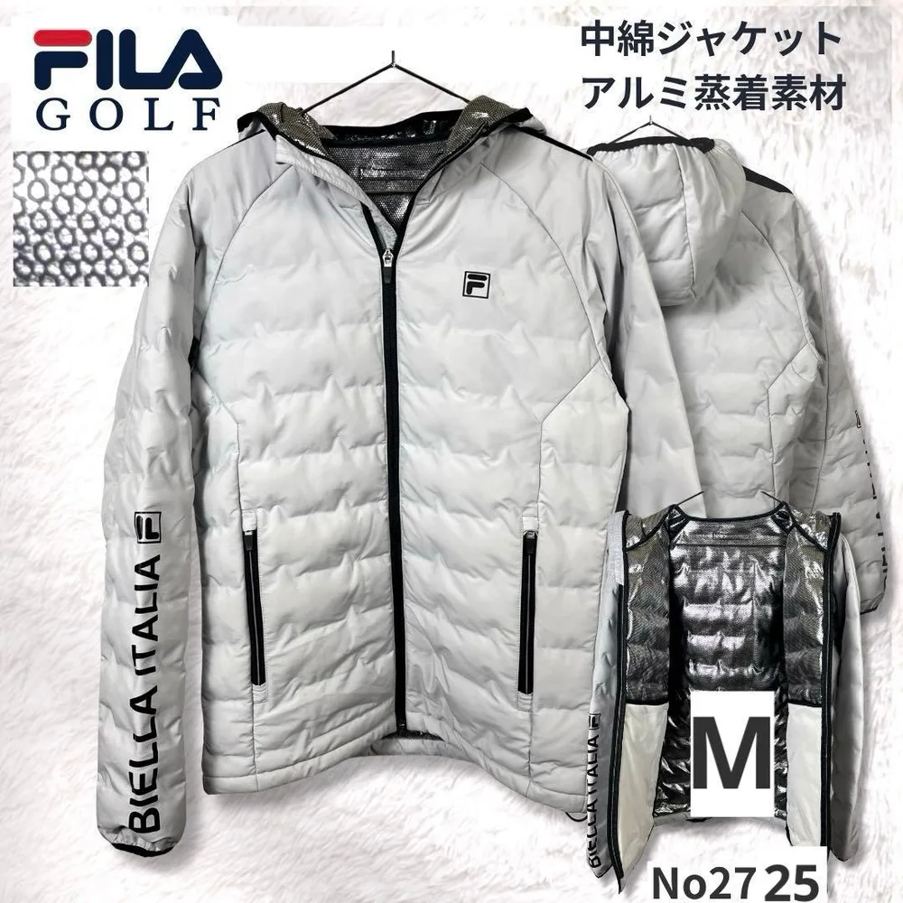 FILA GOLF フィラゴルフ 中綿ジャケット M アルミ蒸着 保温 メンズ