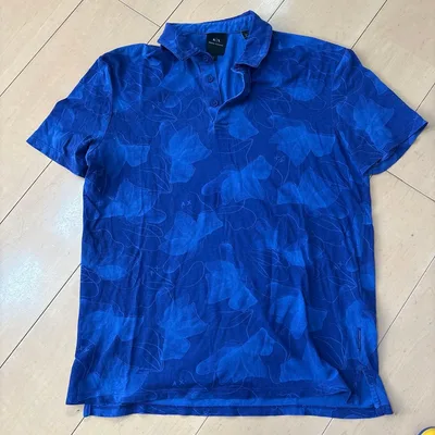 A|X ARMANI EXCHANGE 半袖ポロシャツ ブルー S