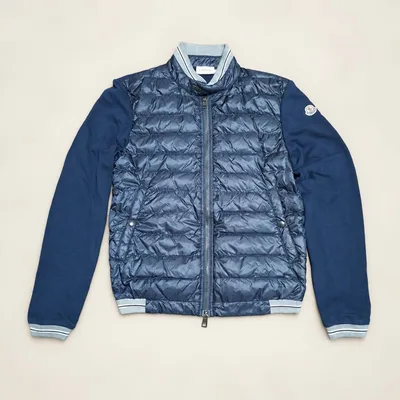 MONCLER モンクレール スウェット×ダウン ネイビー S メンズ