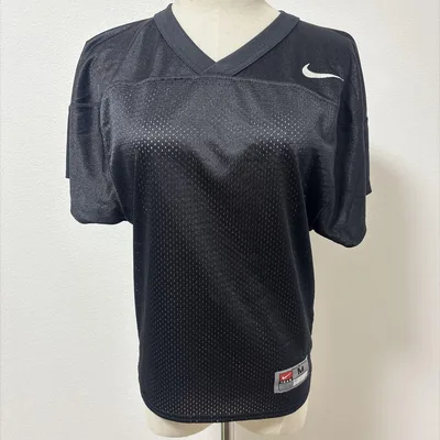 ナイキ スポーツ カットソー Vネック メッシュ 半袖 M 黒 シンプル