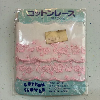レトロ サンリオ コットンレース キキララ 1m