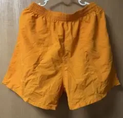 メンズ ショートパンツ オレンジ 無地