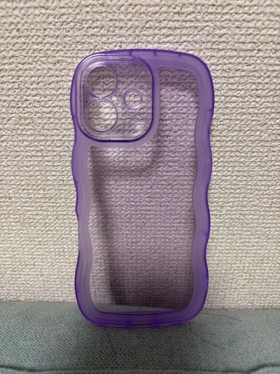 iPhone用 ウェーブデザインケース パープル