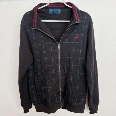 ビバリーヒルズ ポロクラブ 【M】ジップアップセーター POLO おしゃれ黒