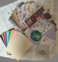 おすそ分け 文具 まとめ売り デザインペーパー 色画用紙 他