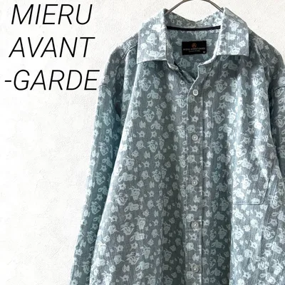 MIERU AVANT-GARDE 柄シャツ 長袖 胸ポケット 花柄 古着