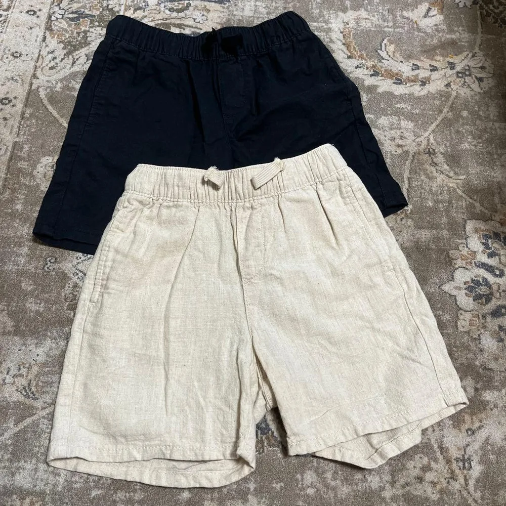 H&M ハーフパンツ 2点セット ネイビー ベージュ