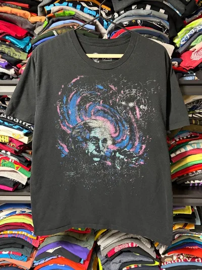 Albert Einstein グラフィック Tシャツ ブラック L