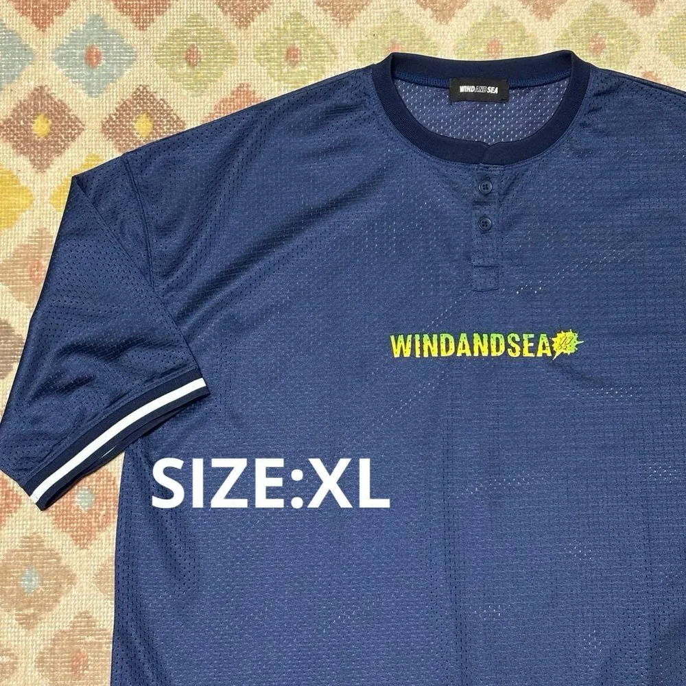 【希少】WIND AND SEA 24SS 未発売 メッシュT ネイビー XL