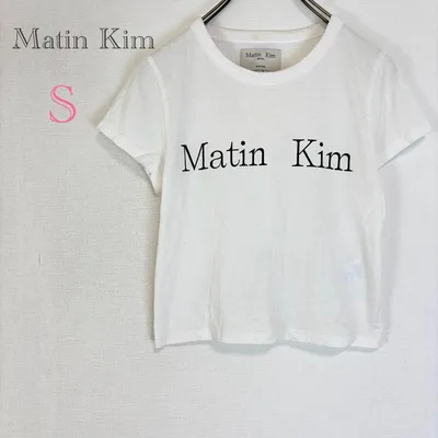 ♦︎マーティンキム【S】Tシャツ カットソー クロップド丈 ロゴプリント 半袖