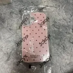 SHEIN iPhone16ケースピンク ドット柄 ラインストーン付き