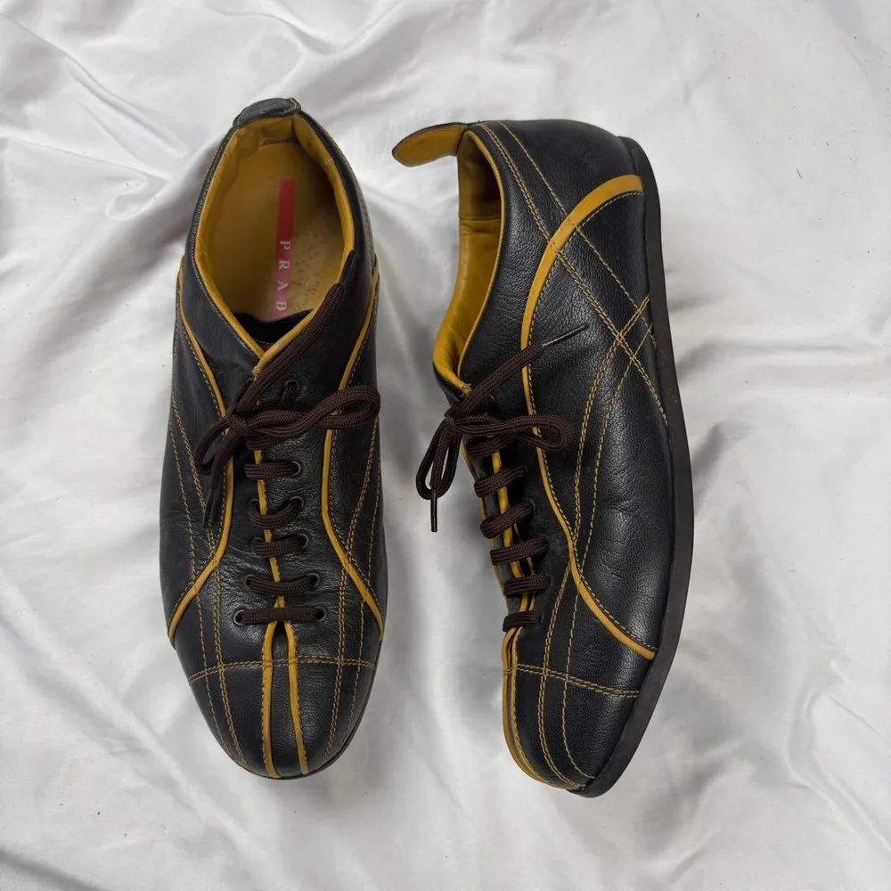 Archive PRADA SPORT leather low trainers