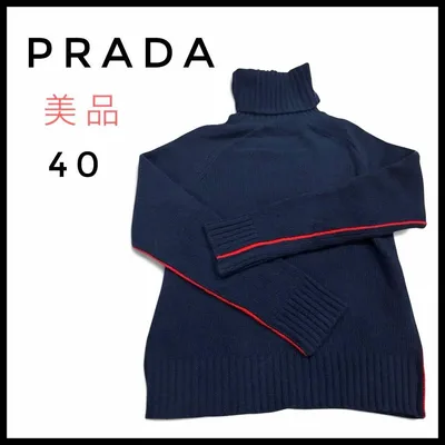 美品】プラダ 21AW パイピング リブタートルネックニット 40 P26303