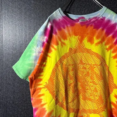 【ギルダン】古着 魔 モザイクプリント タイダイ Tシャツ サイケ 90s 希少