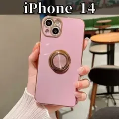 iPhoneケース iPhone 14 パープル リング スマホ ケース