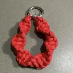 パラコード キーホルダー キーチャーム レッド キーリング 推し活 推しグッズ