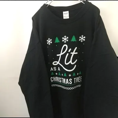 GILDAN クリスマス オーバーサイズ スウェット ブラック XL 古着
