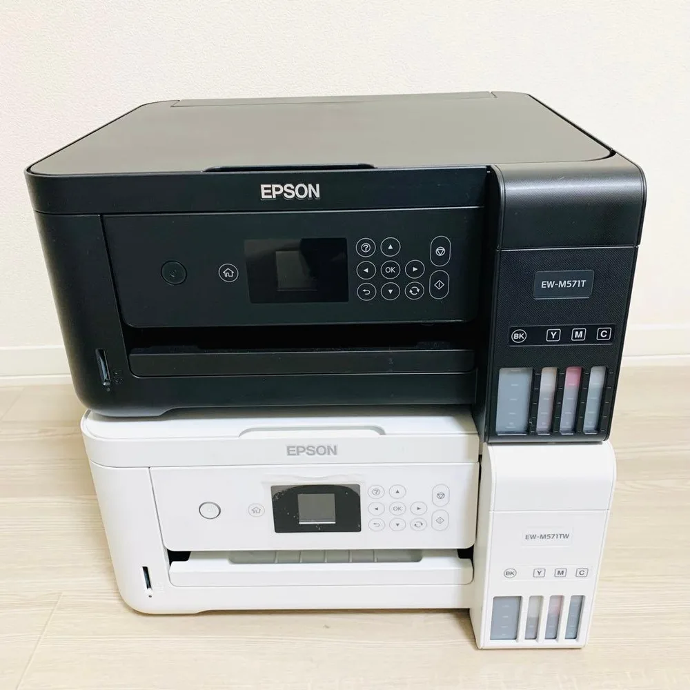 ジャンク EPSON インクジェットプリンター EW-M571T 2台 通電確認