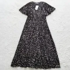 新品タグ付き❉ ZARA ザラ スパンコールドレス ワンピース シャギー パール