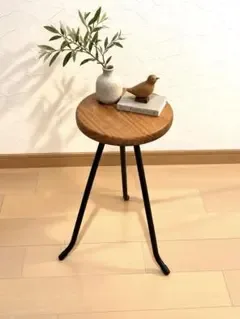 クルミ ナチュラル サイドテーブル