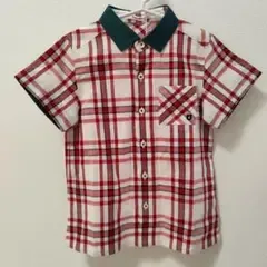 familiar ファミリア 半袖シャツ 120 チェック 新品