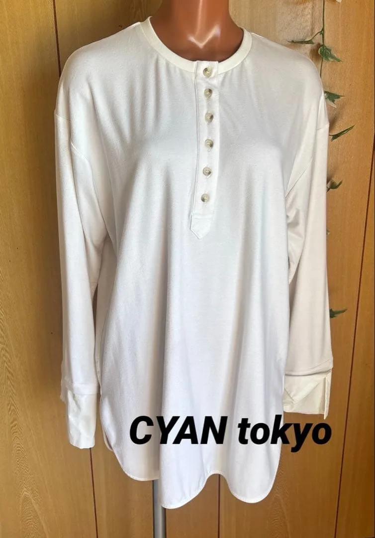 CYANtokyo★ヘンリーネック ロングスリーブ ホワイト
