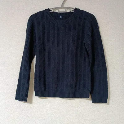 UNIQLO ケーブルニット セーター ネイビー 150cm