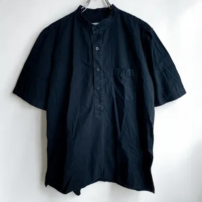 DWELLER STAND COLLAR PULLOVER S/S SHIRT
