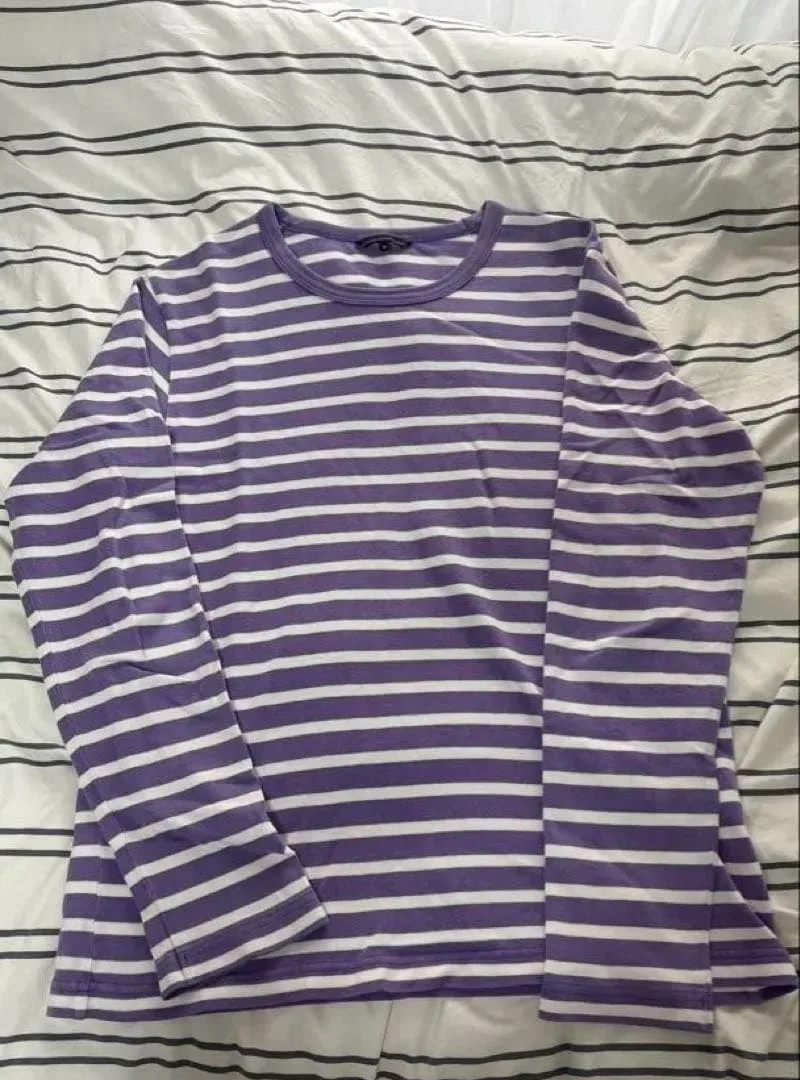 oldUNIQLO ボーダー ロンT 紫 90s 00s archive