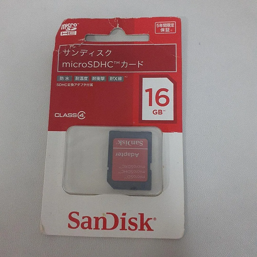 SanDisk microSDHCカード 16GB SD変換アダプタ付