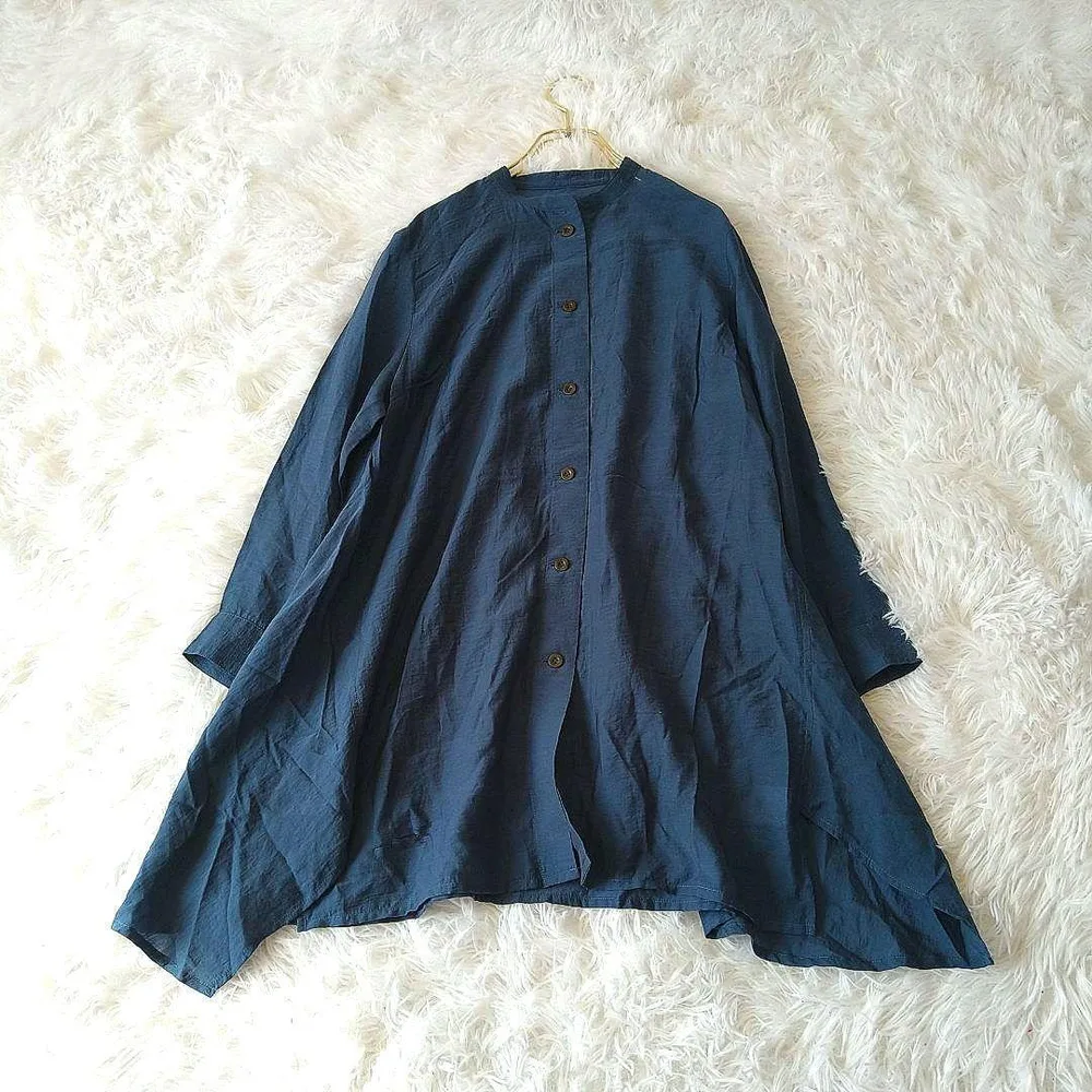 GIANNI LO GIUDICEシルクブレンドスキッパー長袖シアーシャツ36