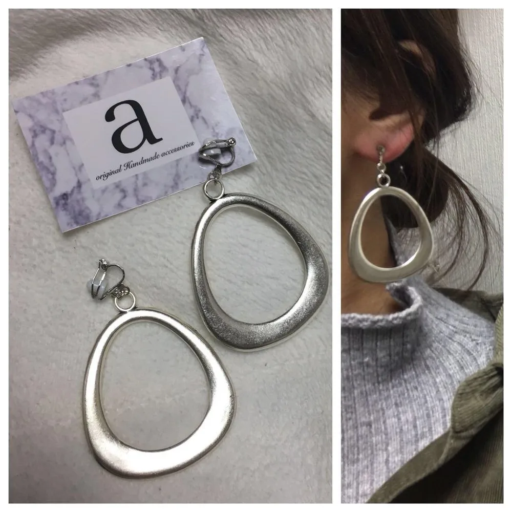 1200☺︎おおぶりシルバーフープのピアス☺︎