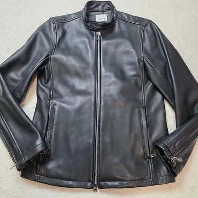 極美品 羊革 JUNMEN シングルライダースジャケット ブラック トロトロ