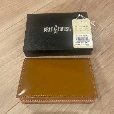 BRIT HOUSE コードバン 名刺入れ キャメル